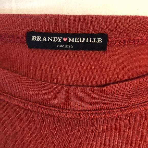 Brandy Melville Embroidered Short Sleeve T-Shirt - Picture 2 of 3